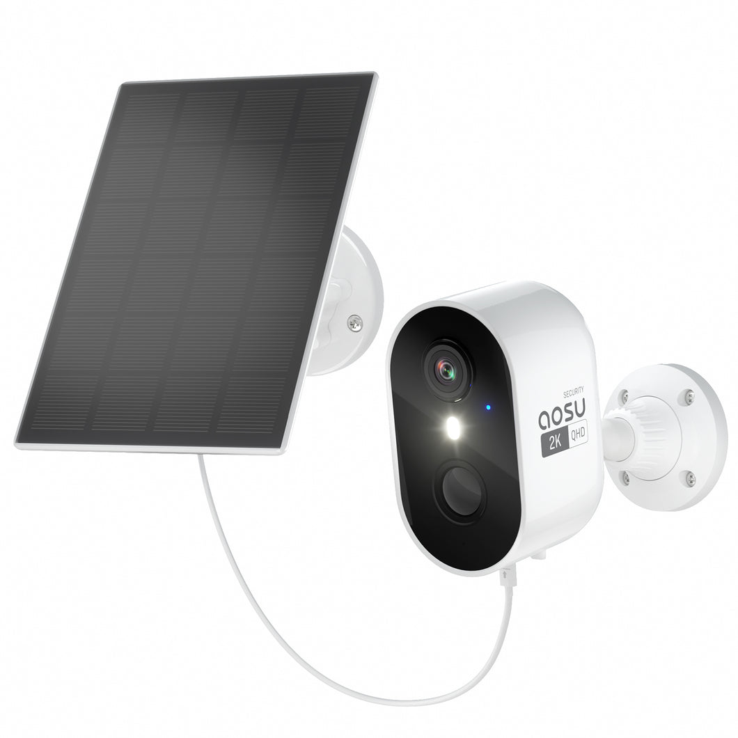Solar Wireless Security Cameras Outdoor with Spotlight & Siren Alarm