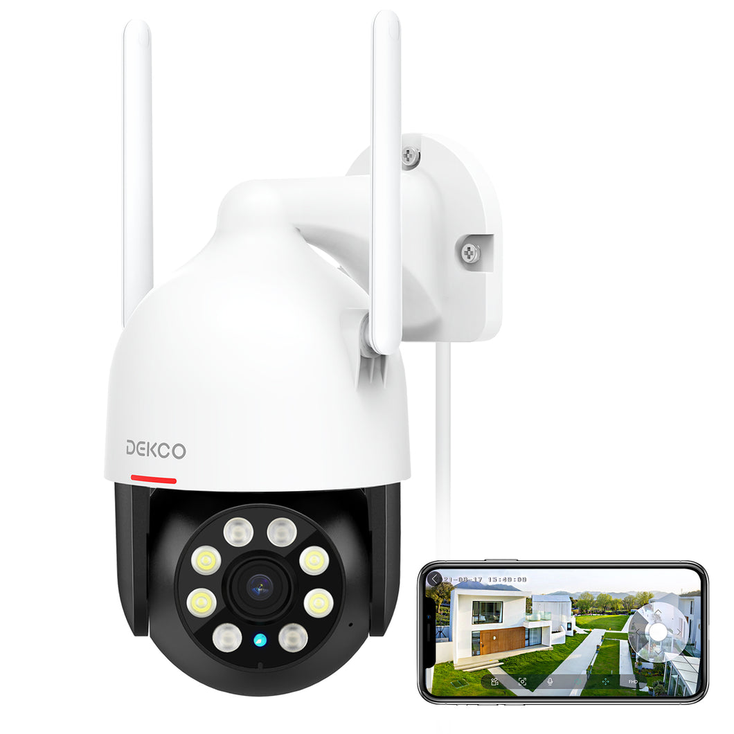 WiFi Outdoor Security Cameras Pan-Tilt 360° View, 1080P Dome Surveillance Cameras